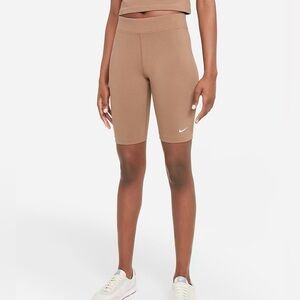 Nike Women's Tan Sportswear Essential Bike Shorts